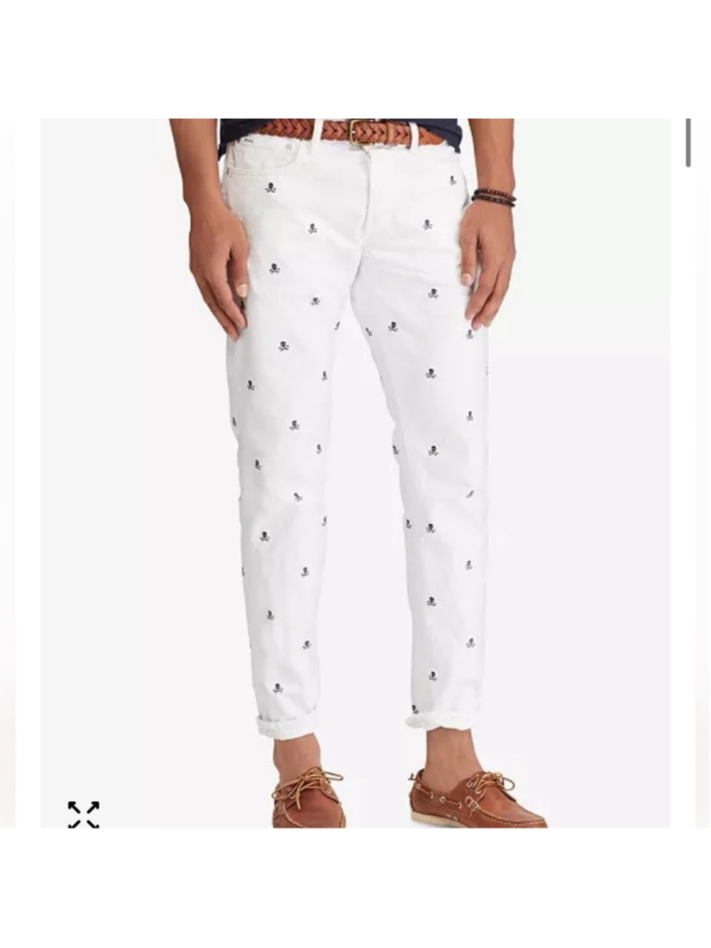 Polo RL Sullivan Slim Embroidered Skull & Crossbones Jeans 34x29